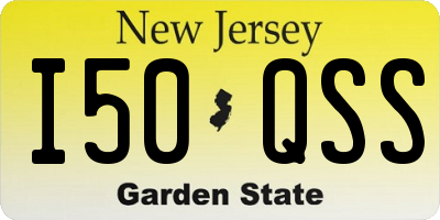 NJ license plate I50QSS