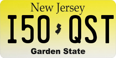 NJ license plate I50QST