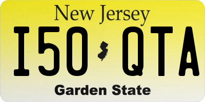 NJ license plate I50QTA