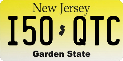NJ license plate I50QTC