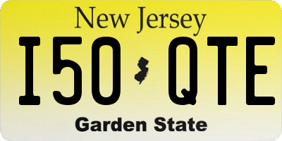 NJ license plate I50QTE