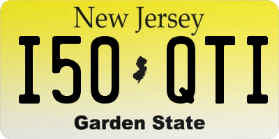 NJ license plate I50QTI