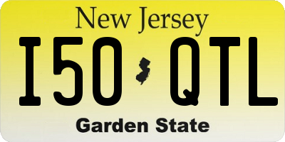 NJ license plate I50QTL