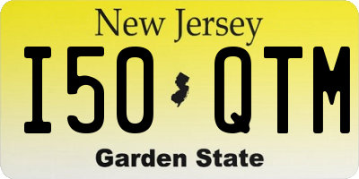 NJ license plate I50QTM