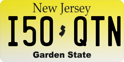 NJ license plate I50QTN