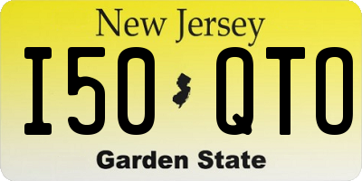 NJ license plate I50QTO