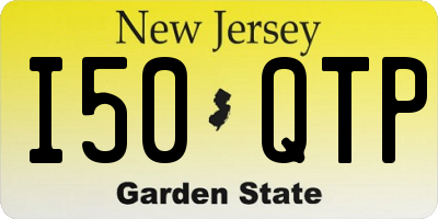 NJ license plate I50QTP