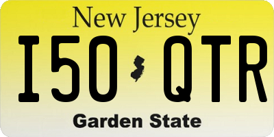 NJ license plate I50QTR