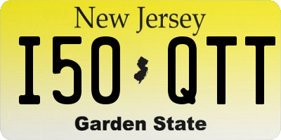 NJ license plate I50QTT