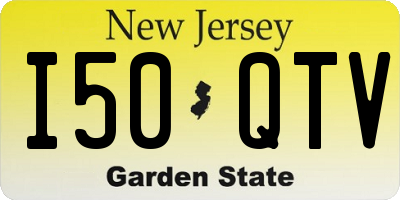 NJ license plate I50QTV