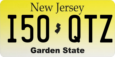 NJ license plate I50QTZ