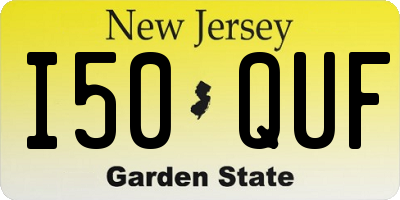 NJ license plate I50QUF