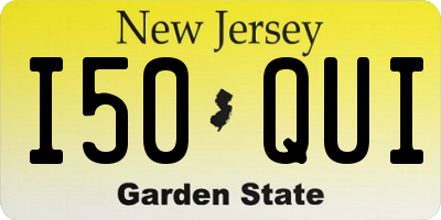 NJ license plate I50QUI