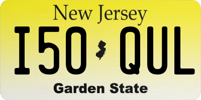 NJ license plate I50QUL
