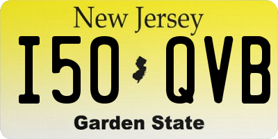 NJ license plate I50QVB