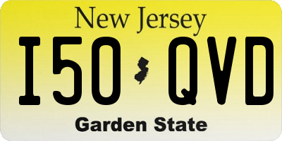 NJ license plate I50QVD