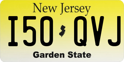 NJ license plate I50QVJ