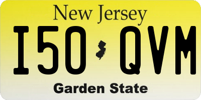 NJ license plate I50QVM