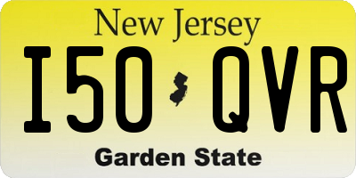 NJ license plate I50QVR