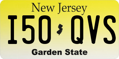 NJ license plate I50QVS