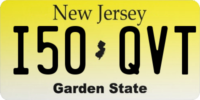 NJ license plate I50QVT