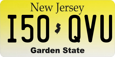 NJ license plate I50QVU