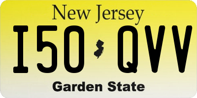 NJ license plate I50QVV
