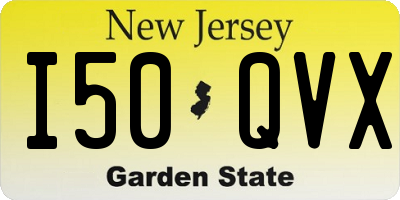 NJ license plate I50QVX