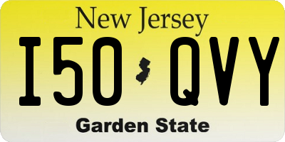 NJ license plate I50QVY