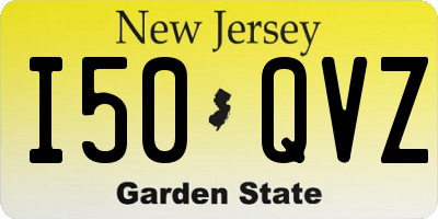 NJ license plate I50QVZ