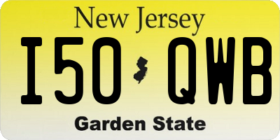 NJ license plate I50QWB