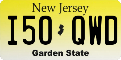 NJ license plate I50QWD