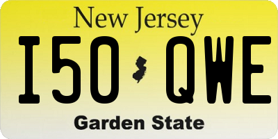 NJ license plate I50QWE