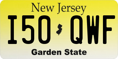 NJ license plate I50QWF