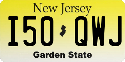 NJ license plate I50QWJ