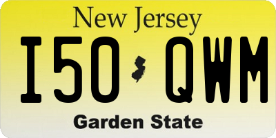 NJ license plate I50QWM
