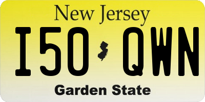 NJ license plate I50QWN