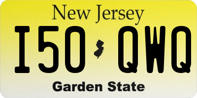 NJ license plate I50QWQ