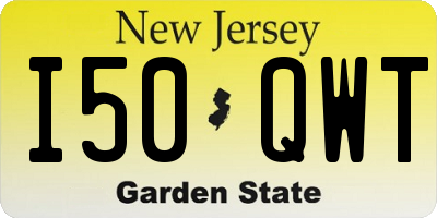 NJ license plate I50QWT