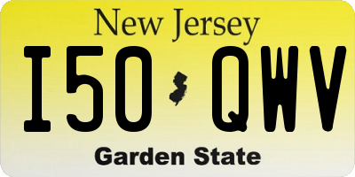 NJ license plate I50QWV