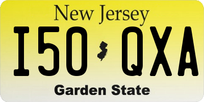 NJ license plate I50QXA