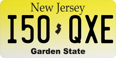 NJ license plate I50QXE