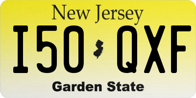 NJ license plate I50QXF