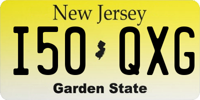 NJ license plate I50QXG