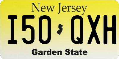 NJ license plate I50QXH
