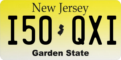 NJ license plate I50QXI