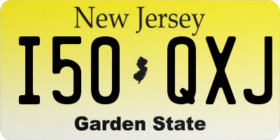 NJ license plate I50QXJ