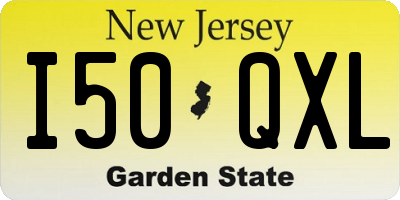 NJ license plate I50QXL