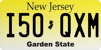 NJ license plate I50QXM