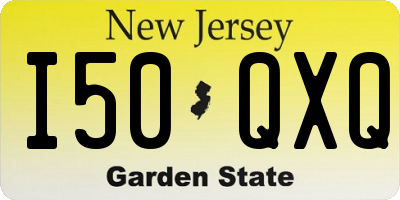 NJ license plate I50QXQ